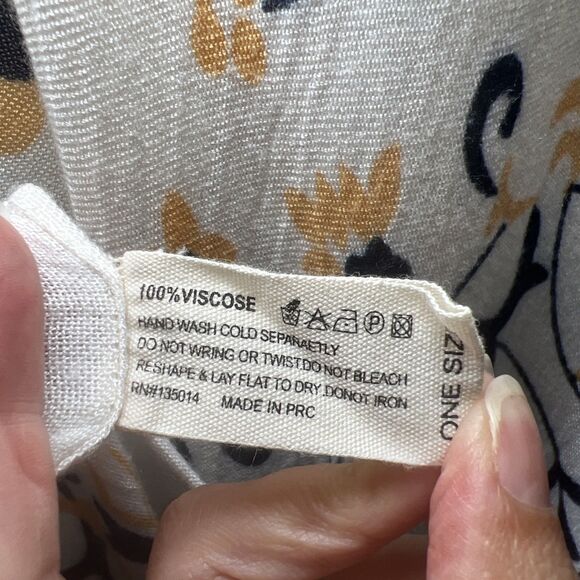 Janice Long Ruana Kimono Duster Cardigan Blue Yellow Boho Floral Hippie One Size - Picture 4 of 5